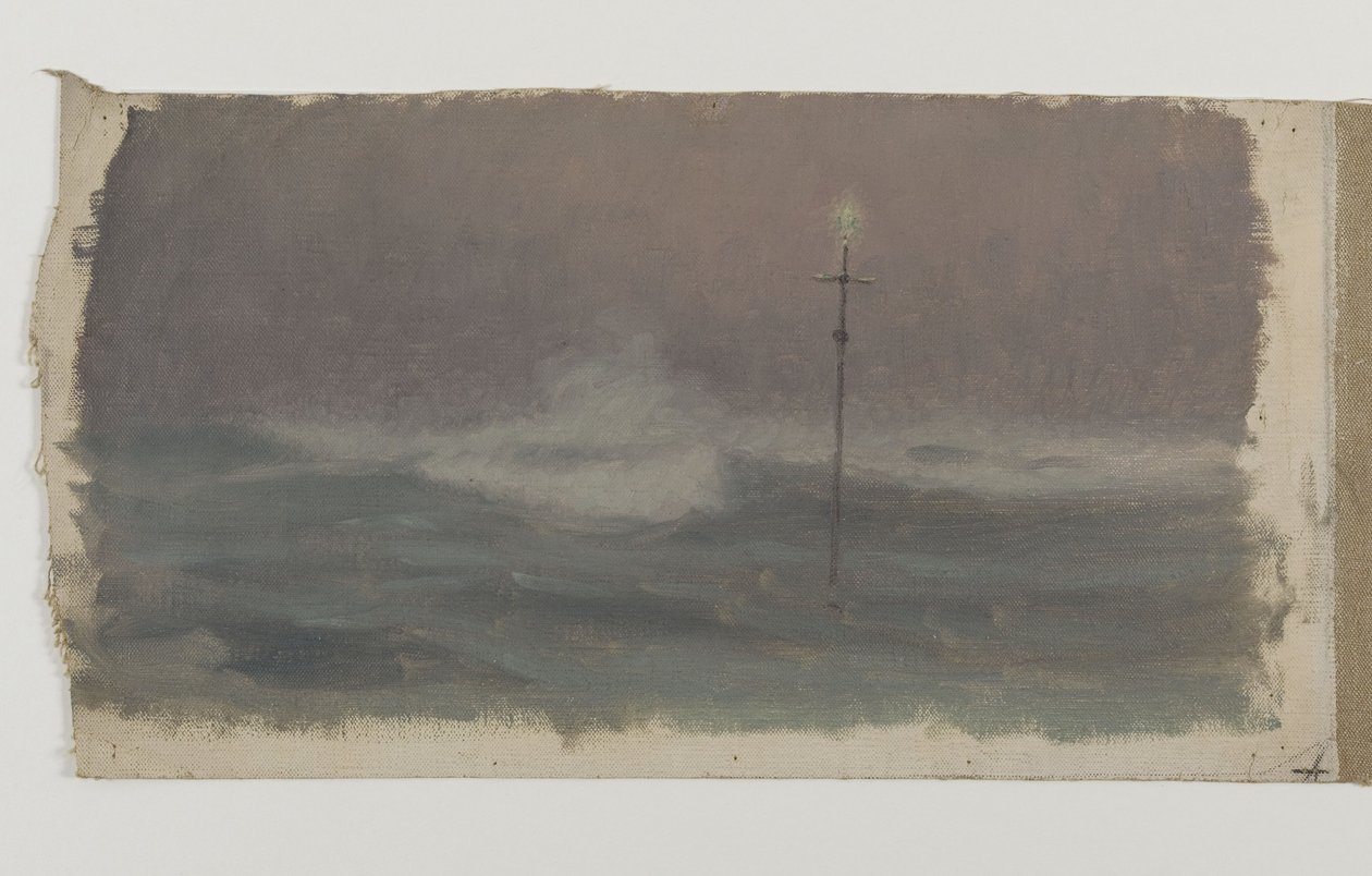 Kors och våg, Bretagne, ca 1905 (olja på duk) av Henry Brokman Knudsen