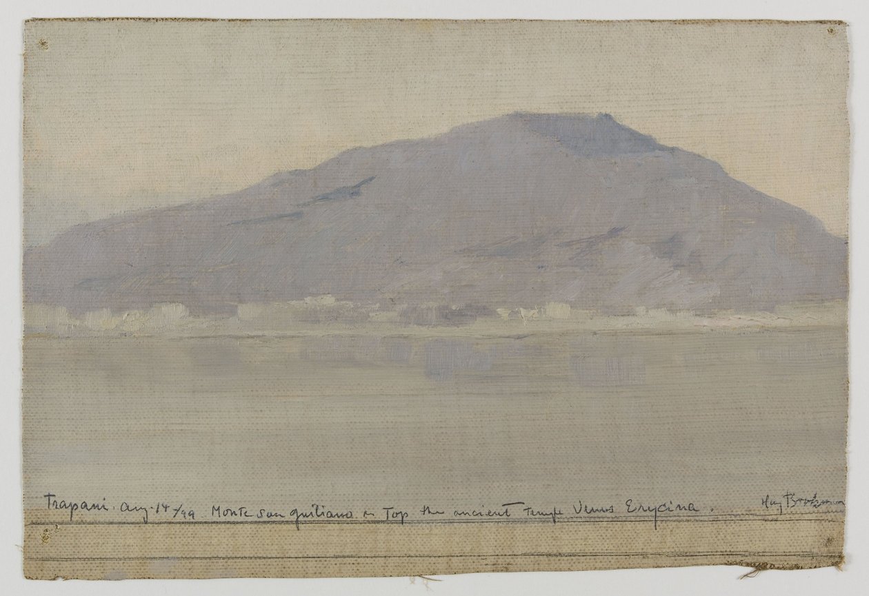 Trapani, Monte San Giuliano (Sicilien), år 1899 (olja på duk) av Henry Brokman Knudsen
