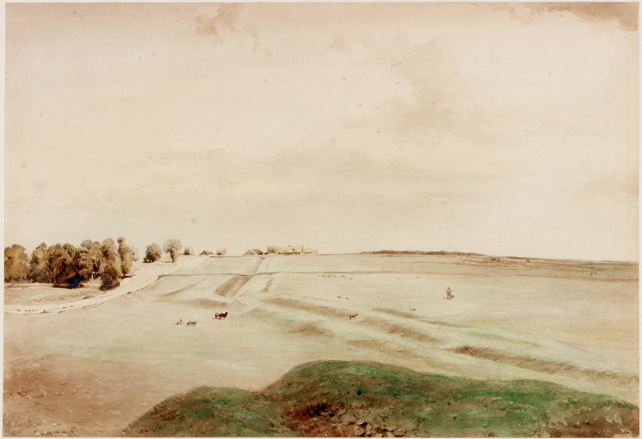 Down Hill, Northumberland (färg) av Henry Burdon Richardson