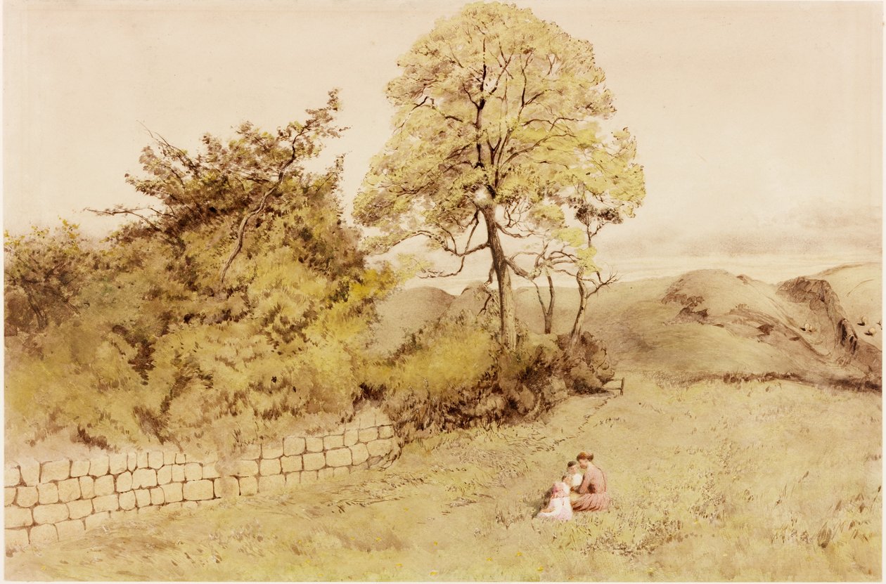 Heddon-on-the-Wall (bodycolour) av Henry Burdon Richardson