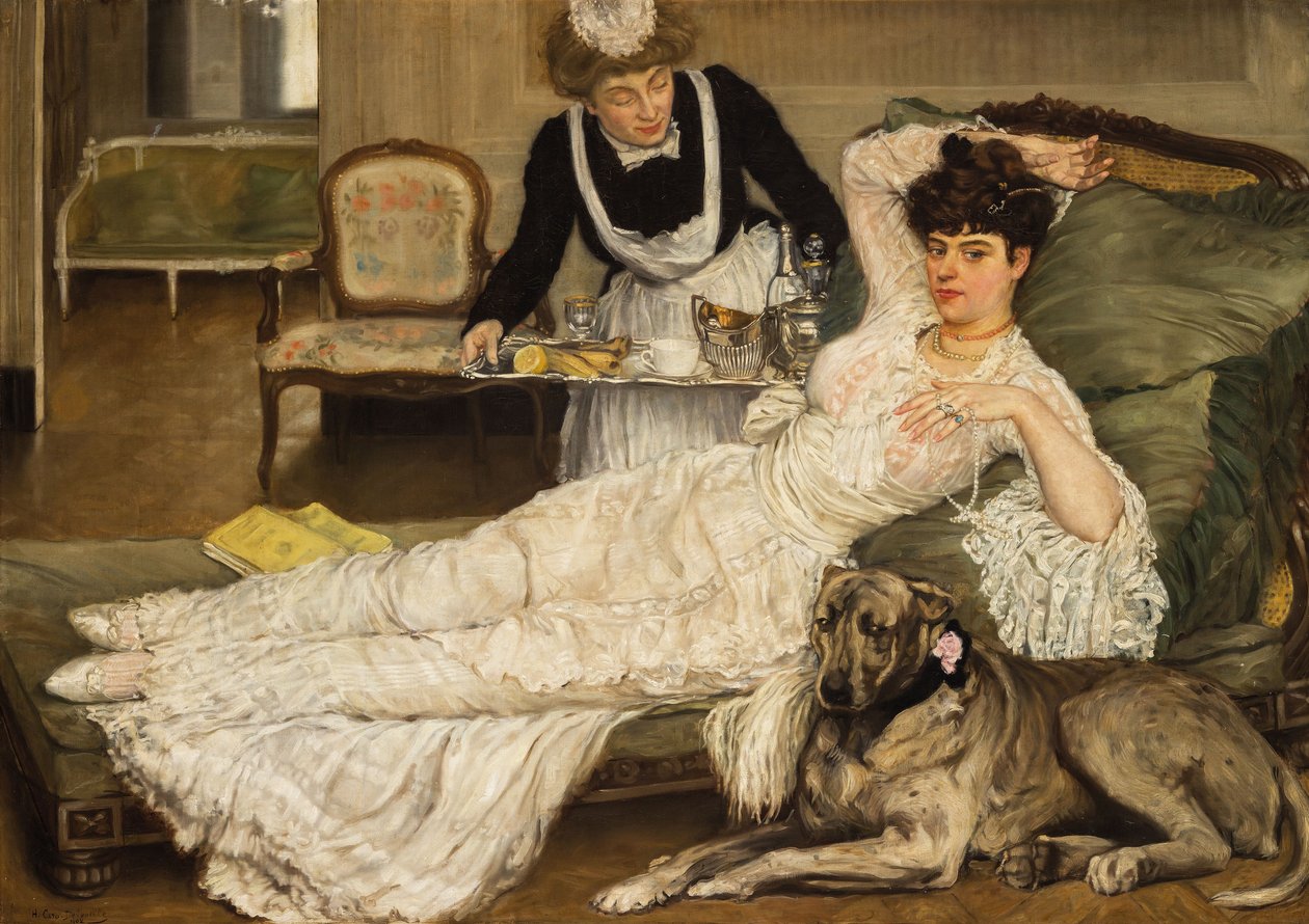 Den vackra flickan, 1902. av Henry Caro Delvaille