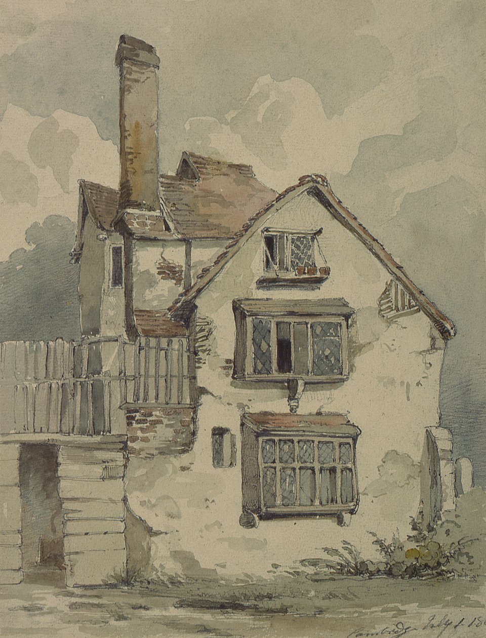 Ett gammalt hus i Cambridge (wc på papper) av Henry Cave