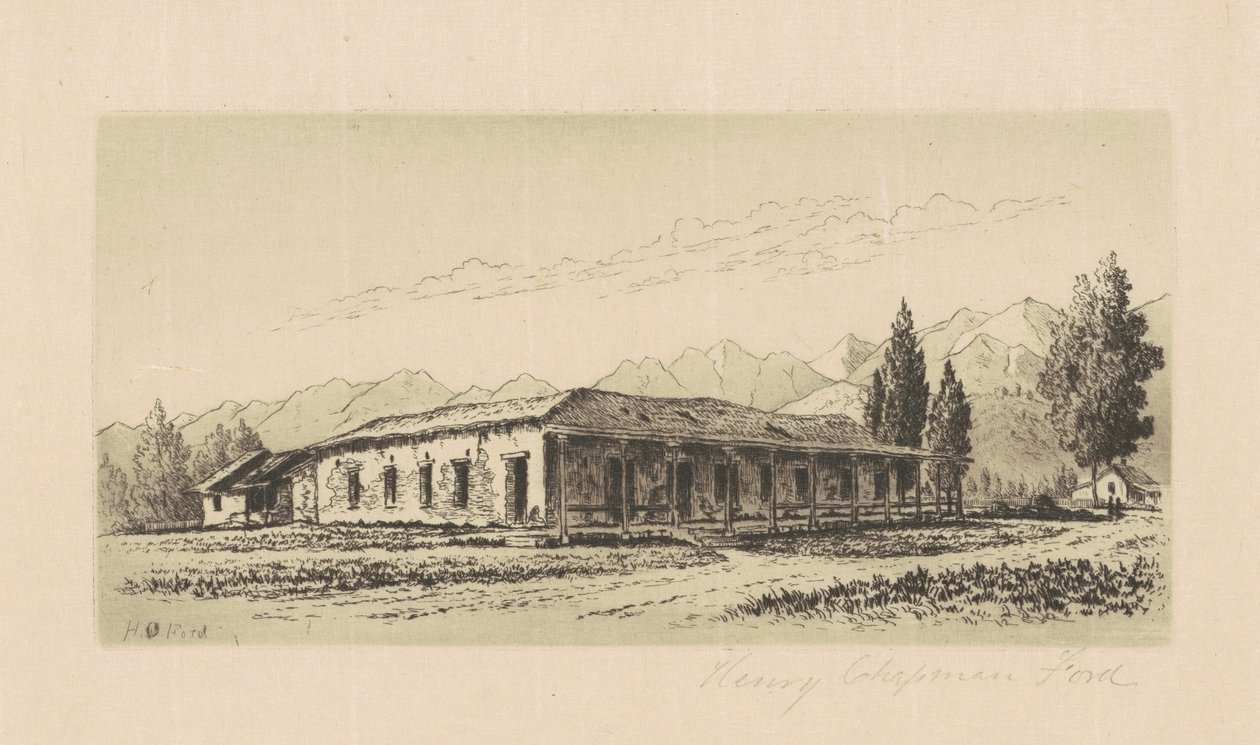 Aguirre House Santa Barbara, ca. 1880. av Henry Chapman Ford