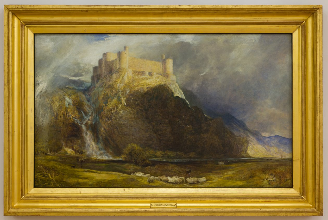 Harlech Castle, Four Square to the Winds that Blow, ca 1894 (olja på duk) av Henry Clarence Whaite