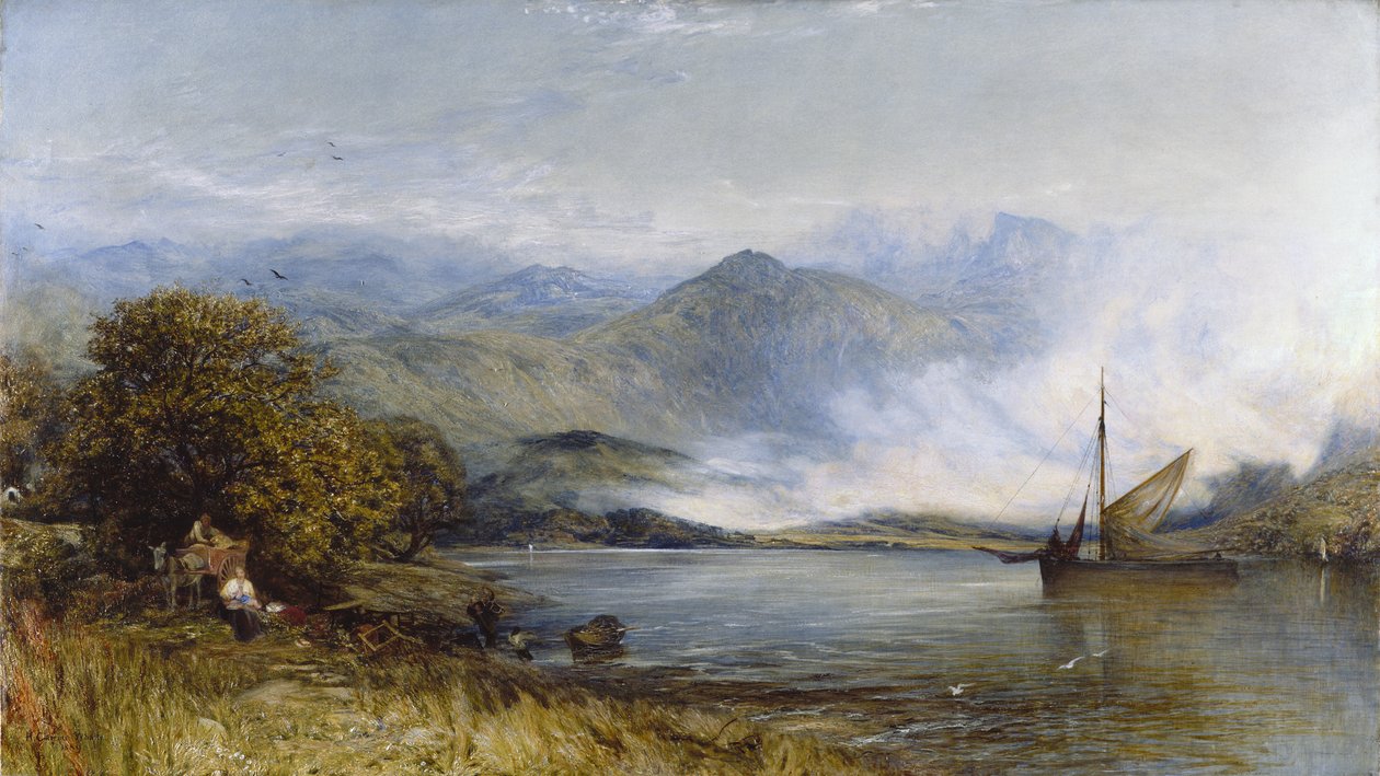 Precis anlänt av slupen (i Conway Valley, norra Wales) av Henry Clarence Whaite