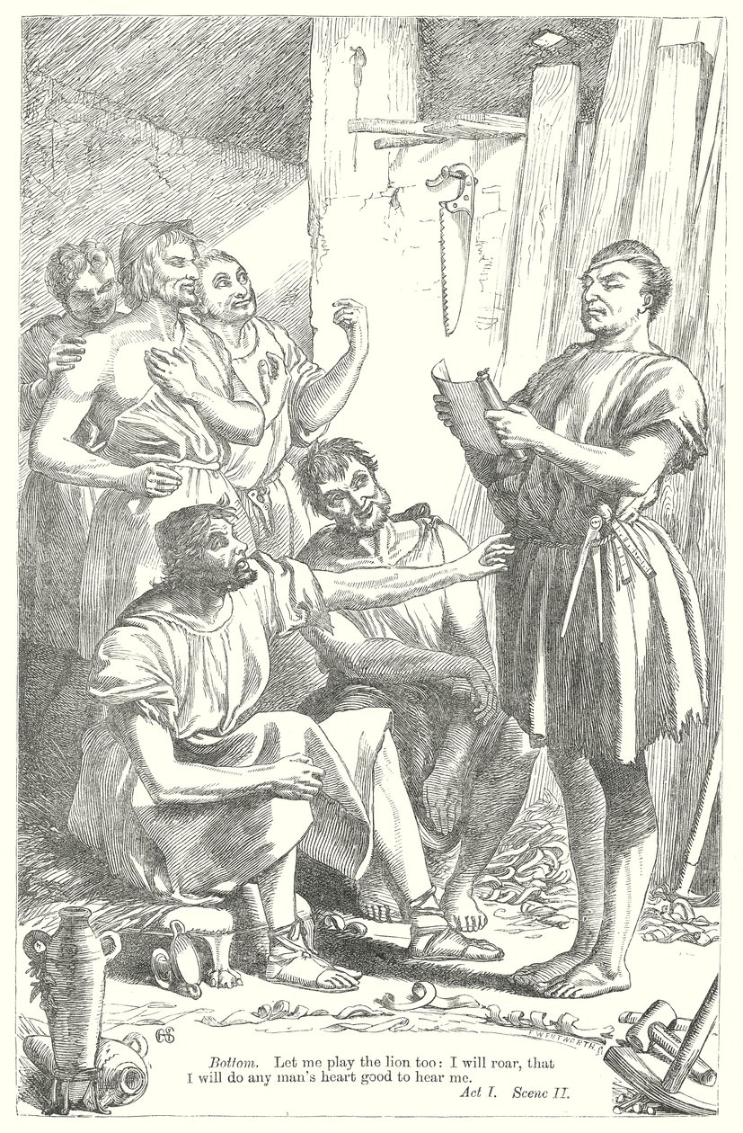 En midsommarnattsdröm (gravyr) av Henry Courtney (after) Selous