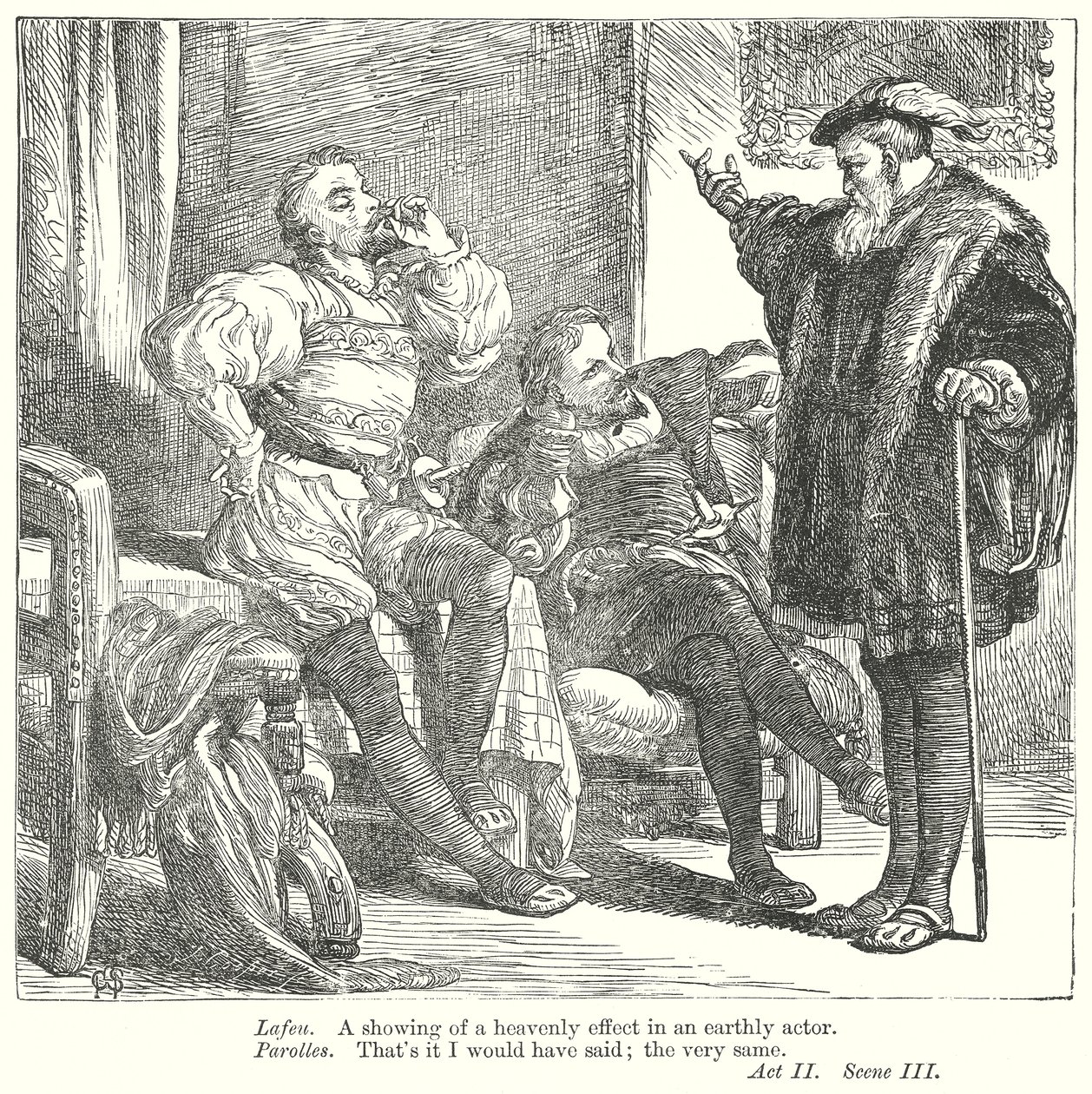 Allt är väl som slutar väl (gravyr) av Henry Courtney (after) Selous