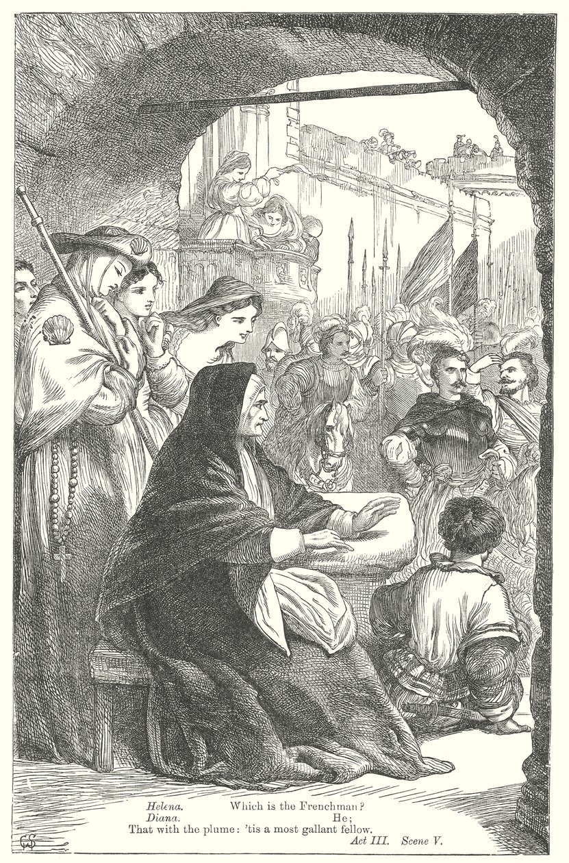 Allt är väl som slutar väl (gravyr) av Henry Courtney (after) Selous