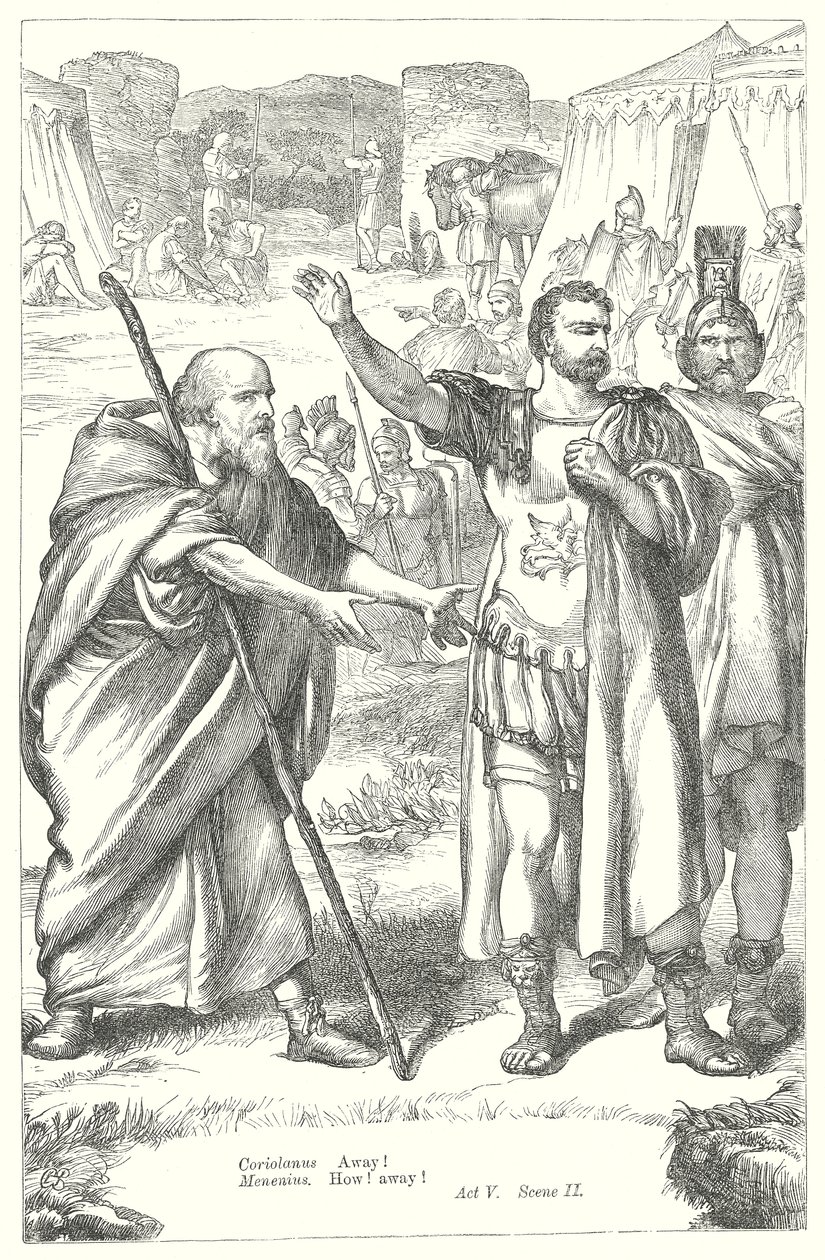 Coriolanus (gravyr) av Henry Courtney (after) Selous