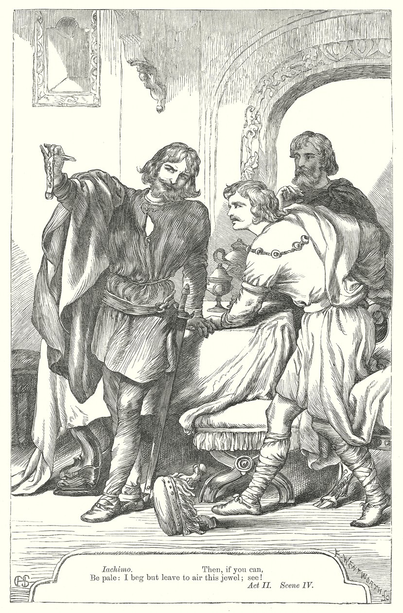 Cymbeline (gravyr) av Henry Courtney (after) Selous