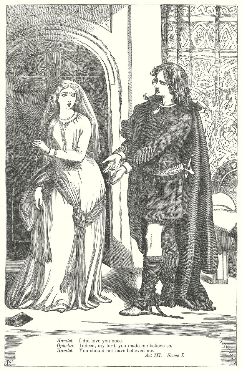Hamlet (gravyr) av Henry Courtney (after) Selous