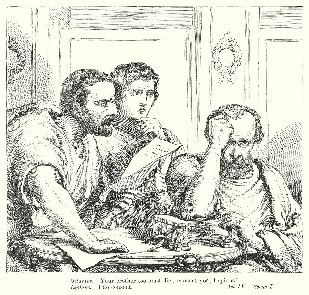 Julius Caesar (gravyr) av Henry Courtney (after) Selous