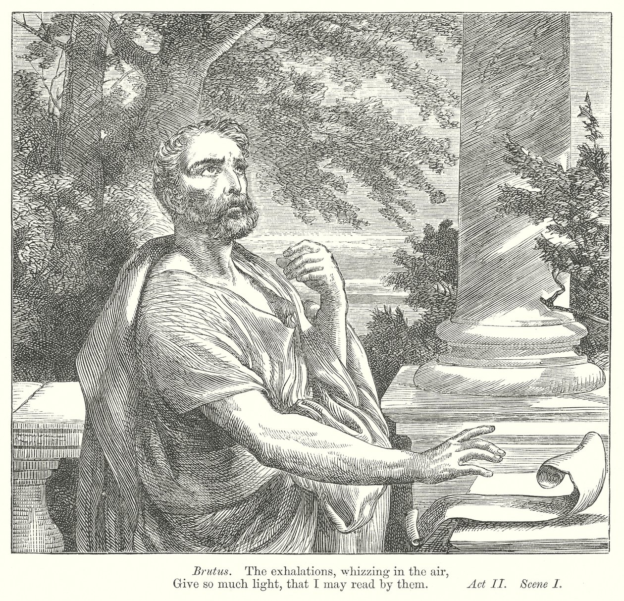 Julius Caesar (gravyr) av Henry Courtney (after) Selous