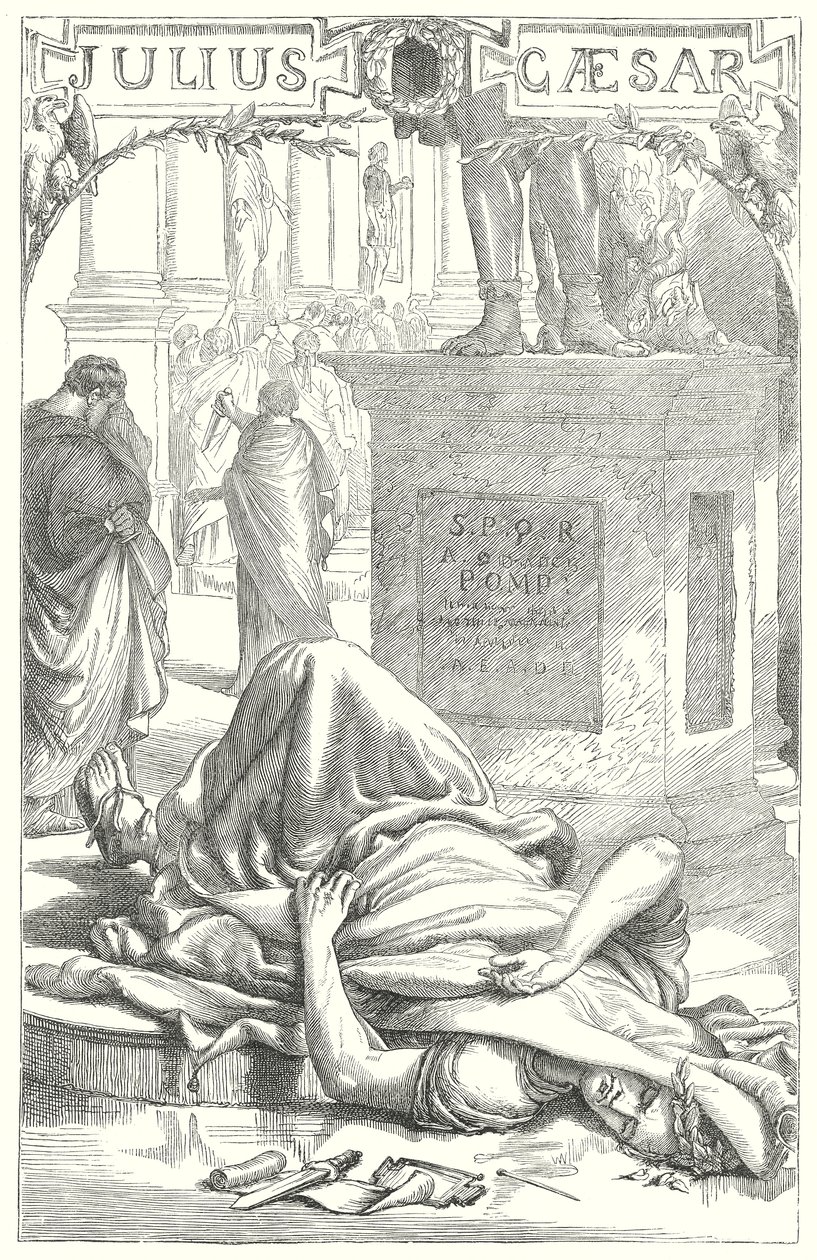Julius Caesar (gravyr) av Henry Courtney (after) Selous