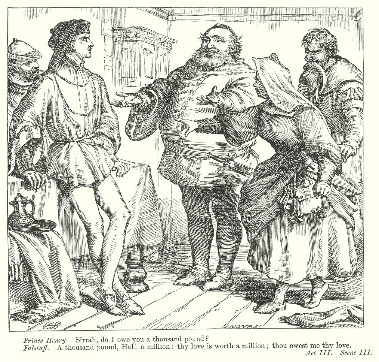 Kung Henrik IV del I (gravyr) av Henry Courtney (after) Selous