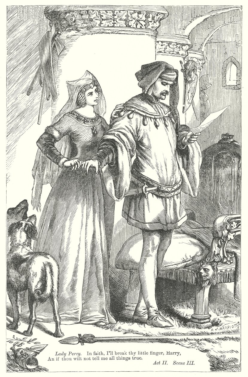Kung Henrik IV del I (gravyr) av Henry Courtney (after) Selous