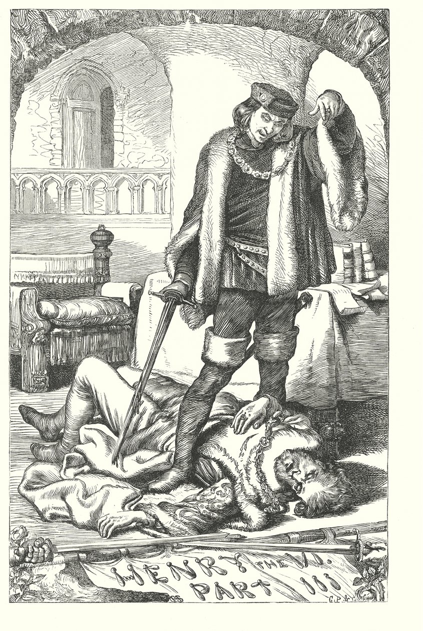 Kung Henrik VI del III (gravyr) av Henry Courtney (after) Selous