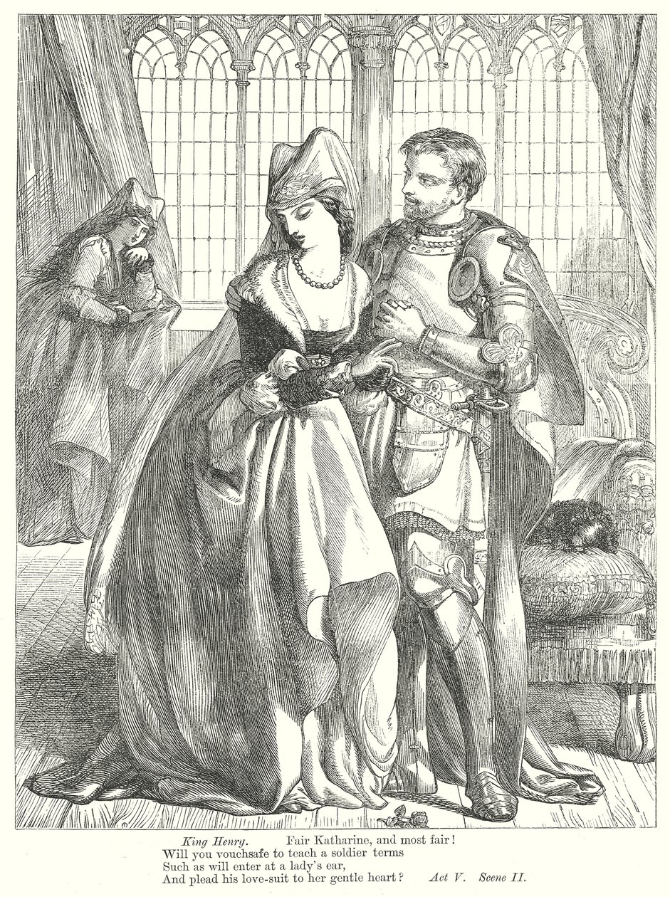 Kung Henrik V (gravyr) av Henry Courtney (after) Selous