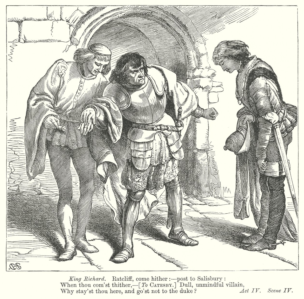 Kung Rikard III (gravyr) av Henry Courtney (after) Selous