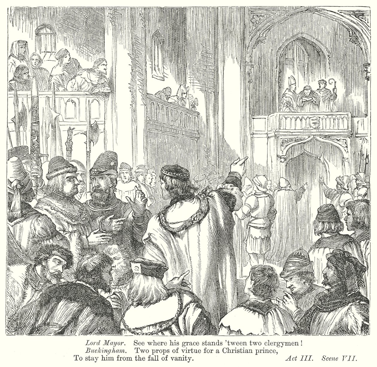 Kung Rikard III (gravyr) av Henry Courtney (after) Selous