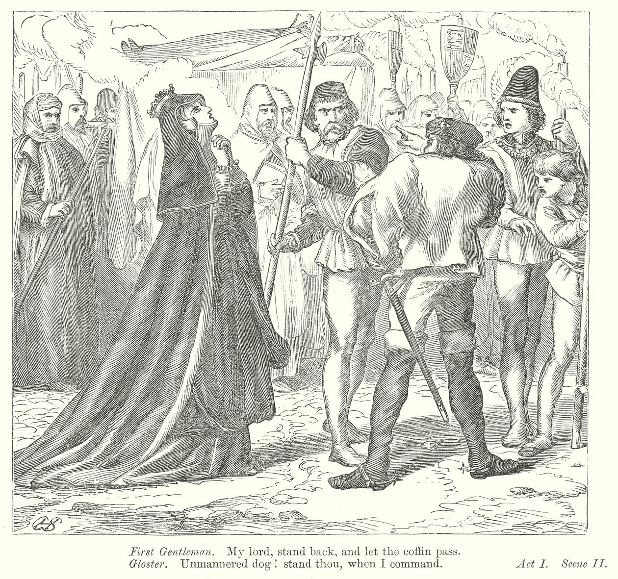 Kung Rikard III (gravyr) av Henry Courtney (after) Selous