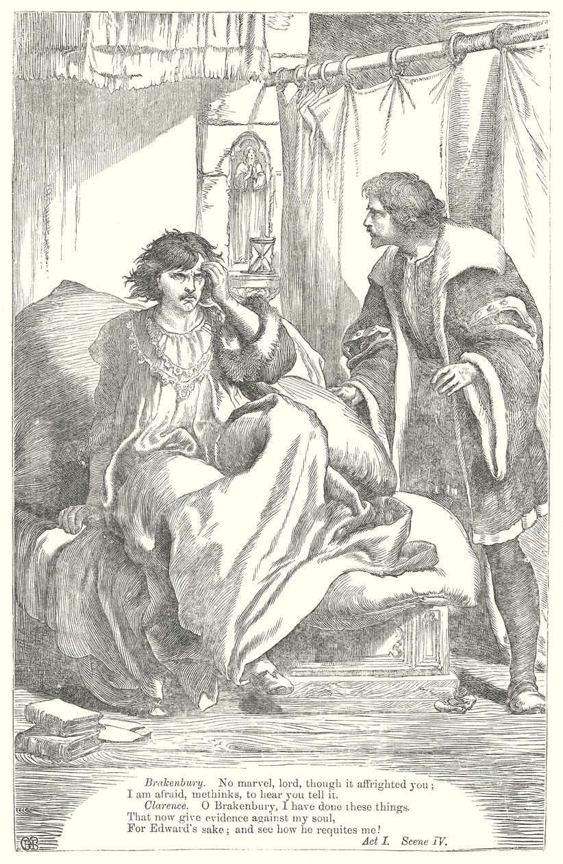 Kung Rikard III (gravyr) av Henry Courtney (after) Selous