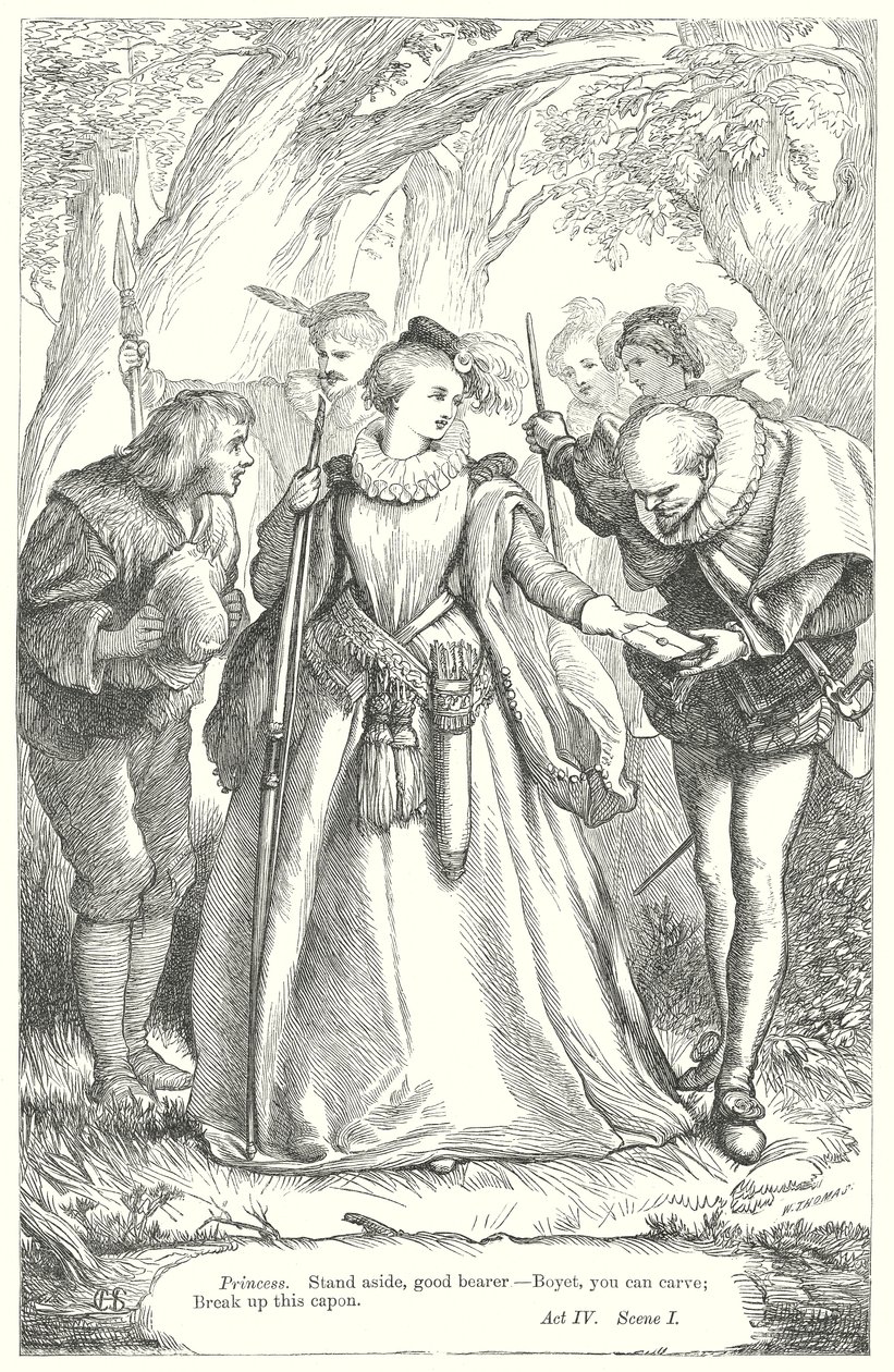 Kärlekens förlorade arbete (gravyr) av Henry Courtney (after) Selous