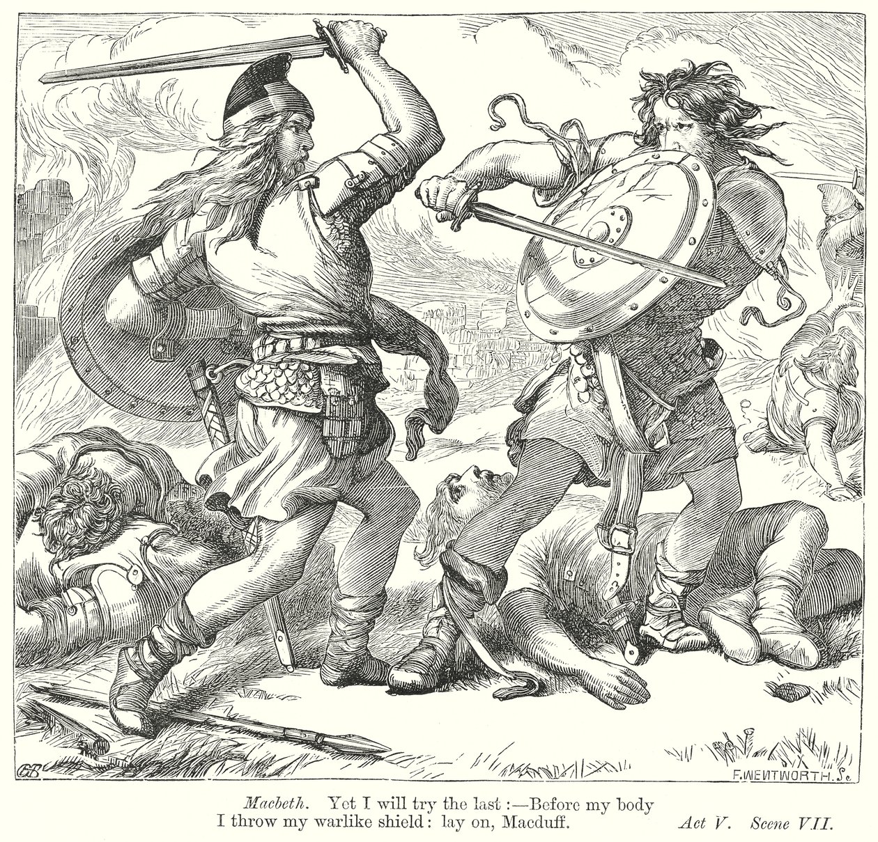 Macbeth (gravyr) av Henry Courtney (after) Selous