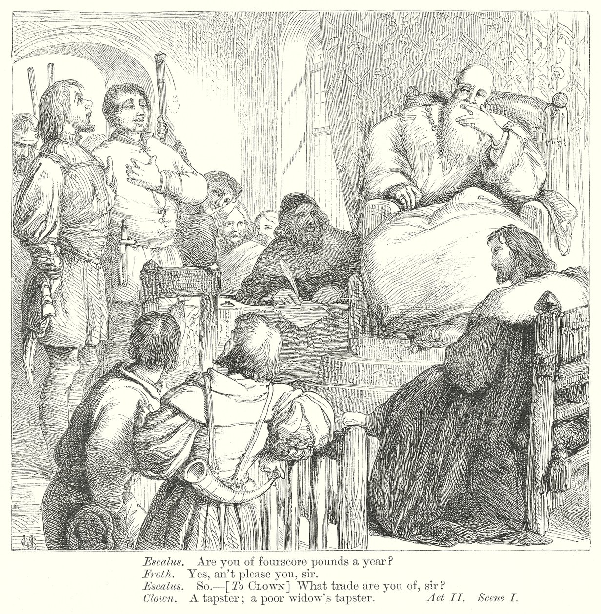 Mått för mått (gravyr) av Henry Courtney (after) Selous