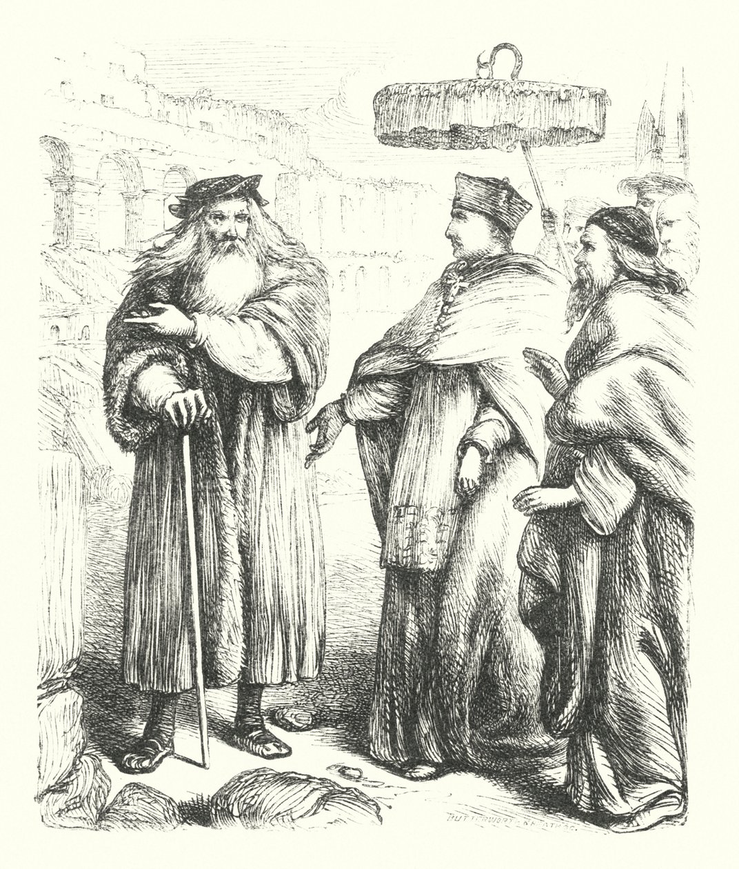 Michael Angelo i Colosseum (gravyr) av Henry Courtney (after) Selous