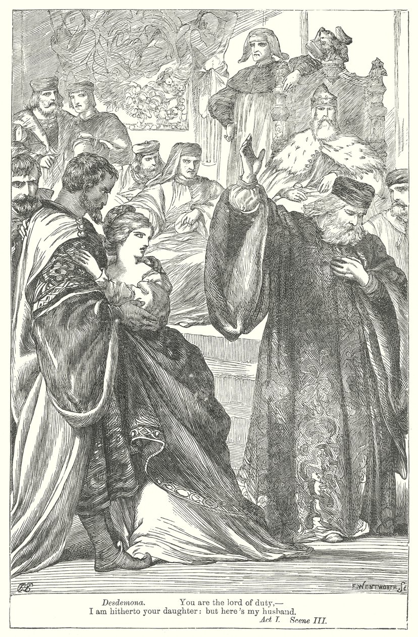 Othello (gravyr) av Henry Courtney (after) Selous