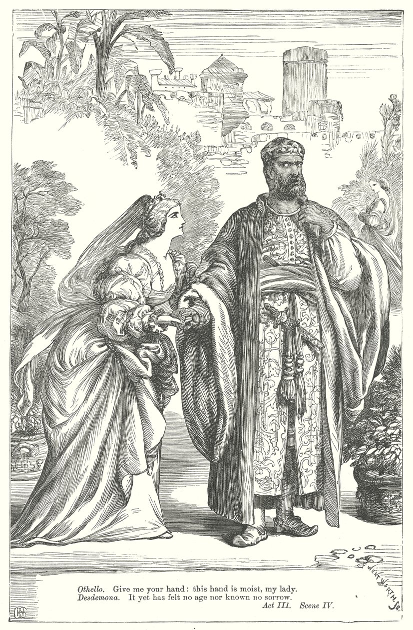 Othello (gravyr) av Henry Courtney (after) Selous