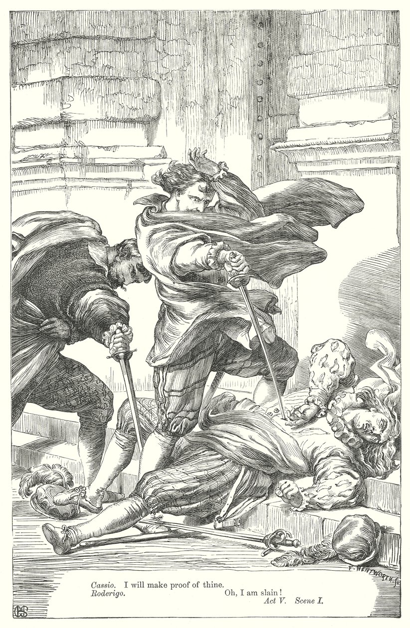 Othello (gravyr) av Henry Courtney (after) Selous