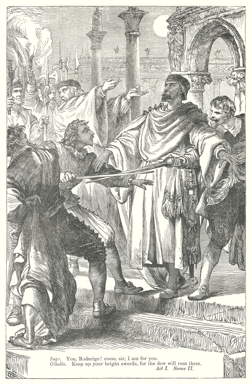 Othello (gravyr) av Henry Courtney (after) Selous