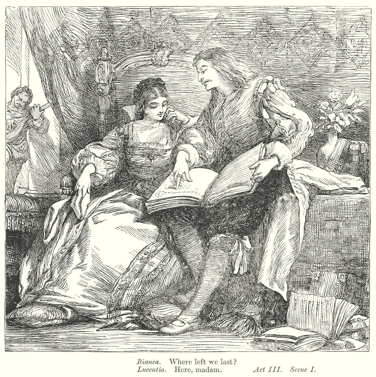 The Taming of the Shrew (gravyr) av Henry Courtney (after) Selous