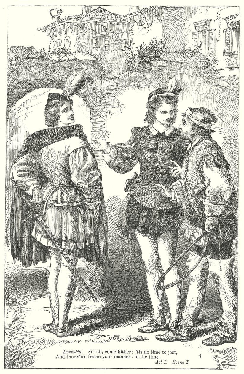 The Taming of the Shrew (gravyr) av Henry Courtney (after) Selous