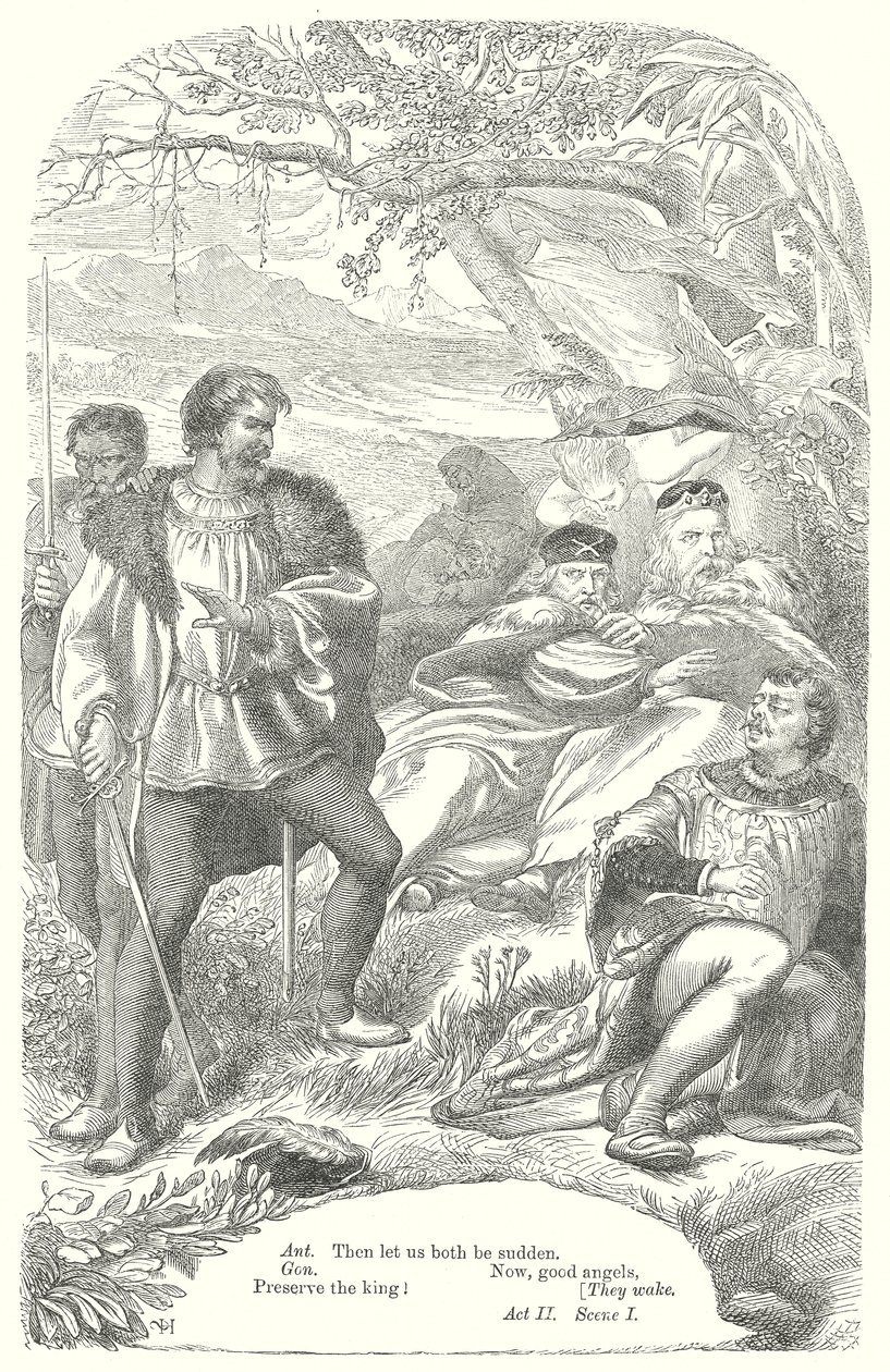 Stormen (gravyr) av Henry Courtney (after) Selous