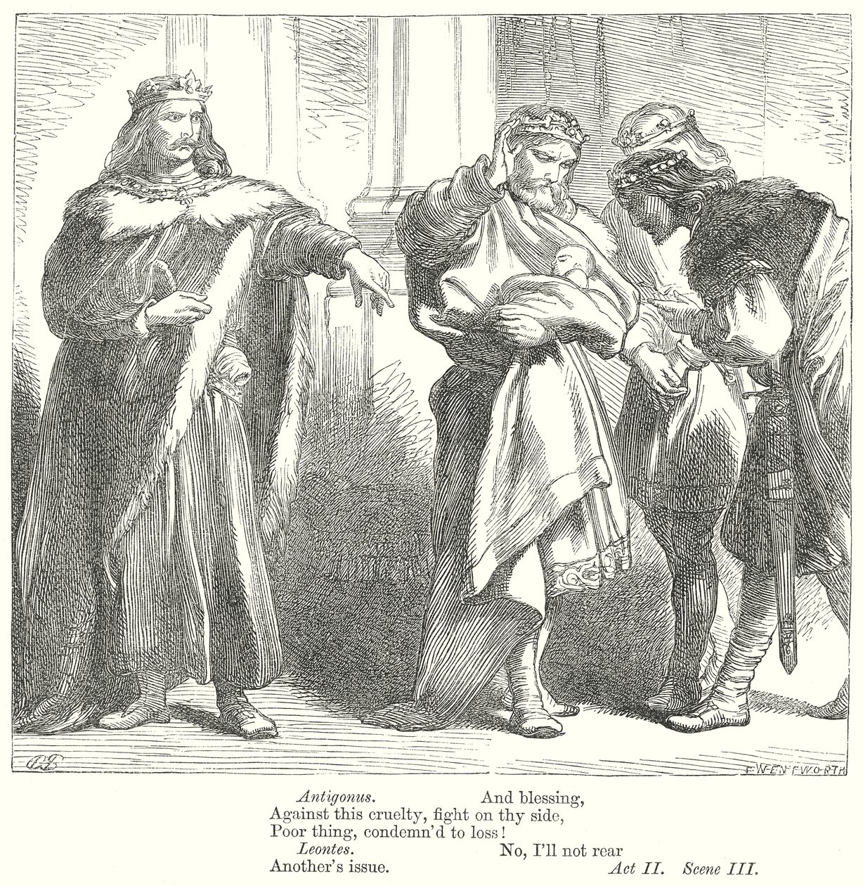 Vintersagan (gravyr) av Henry Courtney (after) Selous