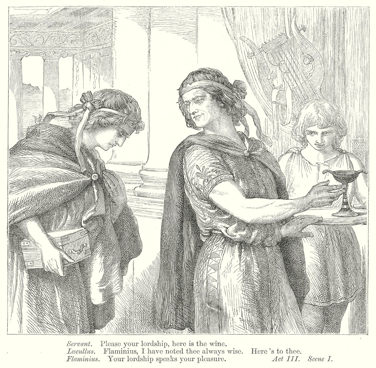 Timon från Aten (gravyr) av Henry Courtney (after) Selous