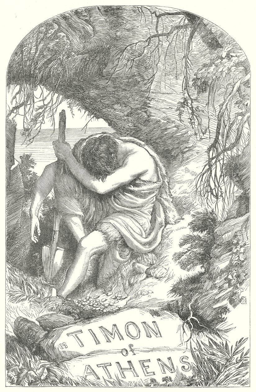 Timon från Aten (gravyr) av Henry Courtney (after) Selous