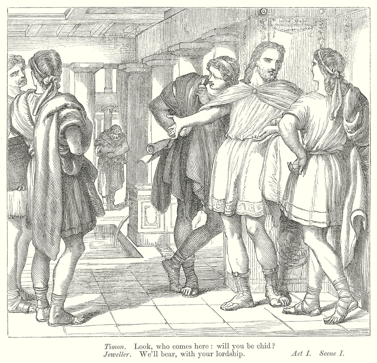 Timon från Aten (gravyr) av Henry Courtney (after) Selous