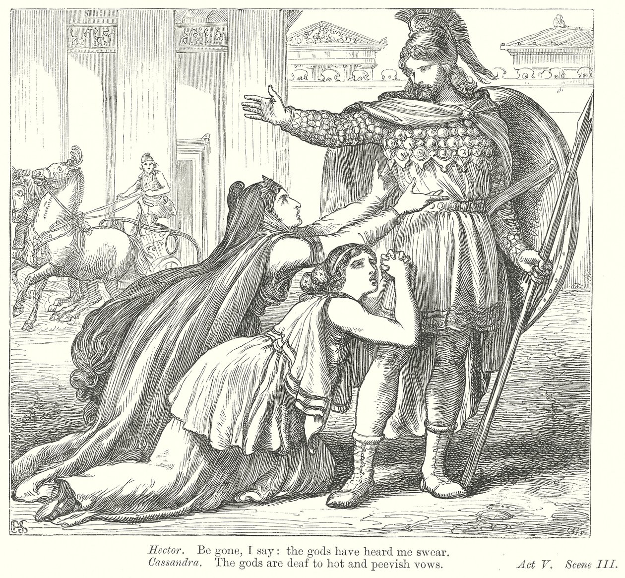 Troilus och Cressida (gravyr) av Henry Courtney (after) Selous