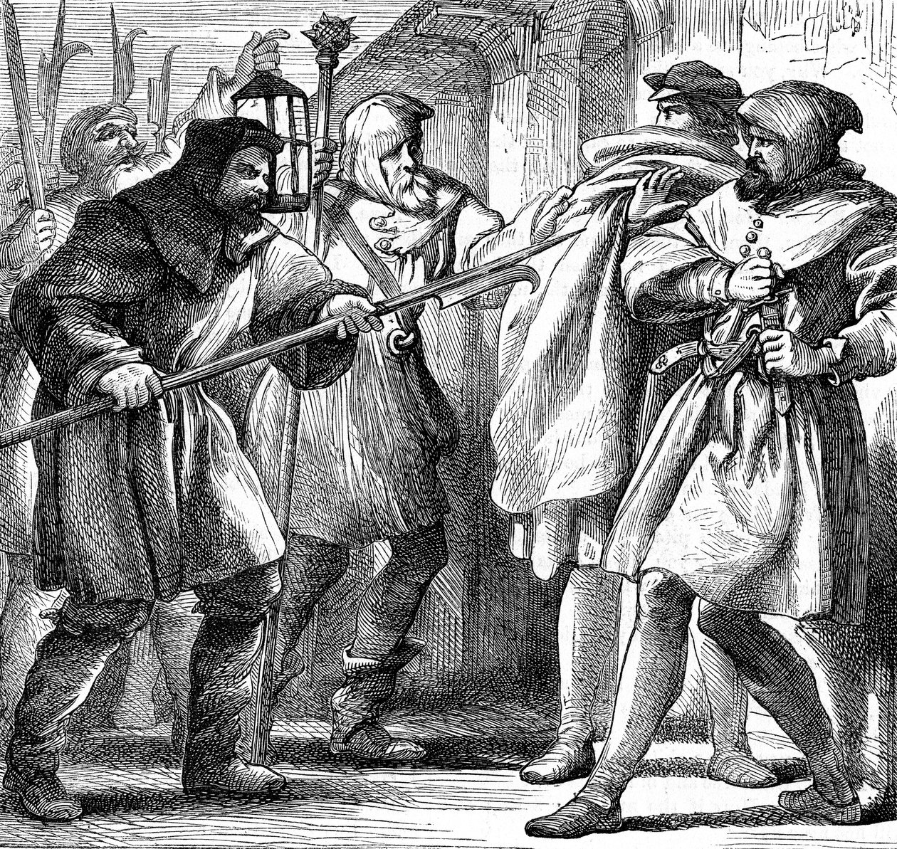 Scen från Shakespeares Much Ado about Nothing, 1870 av Henry Courtney Selous