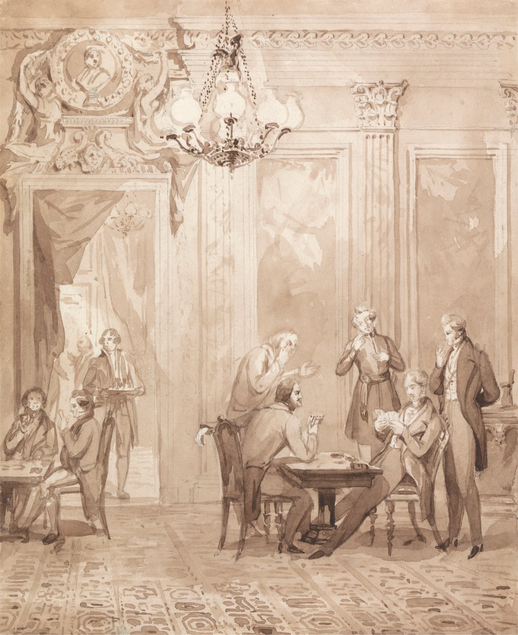 The Life of a Nobleman: Scene the Fifth - The Gambling House av Henry Dawe