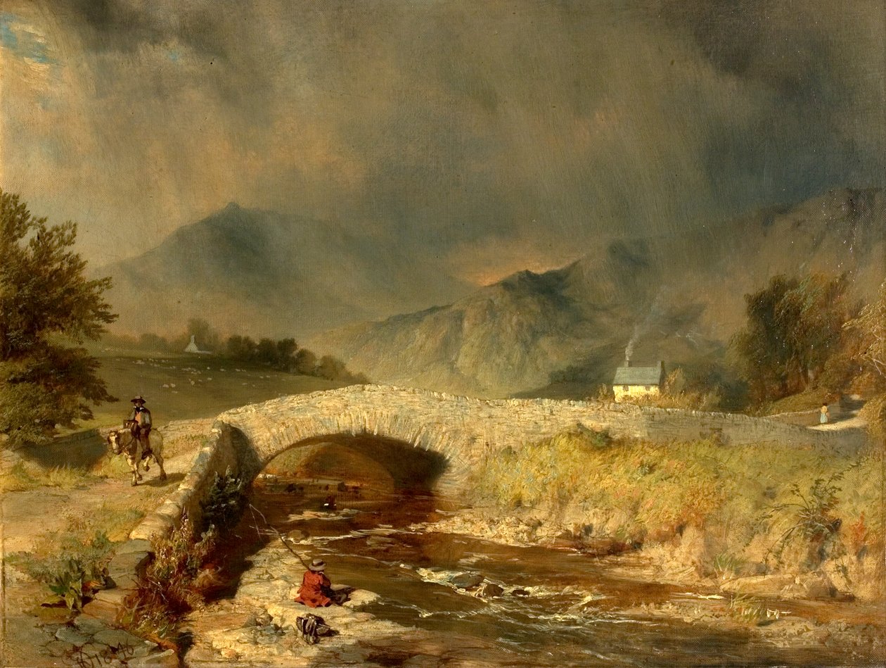 Stormigt väder nära Ambleside, Cumbria, 1846 av Henry Dawson