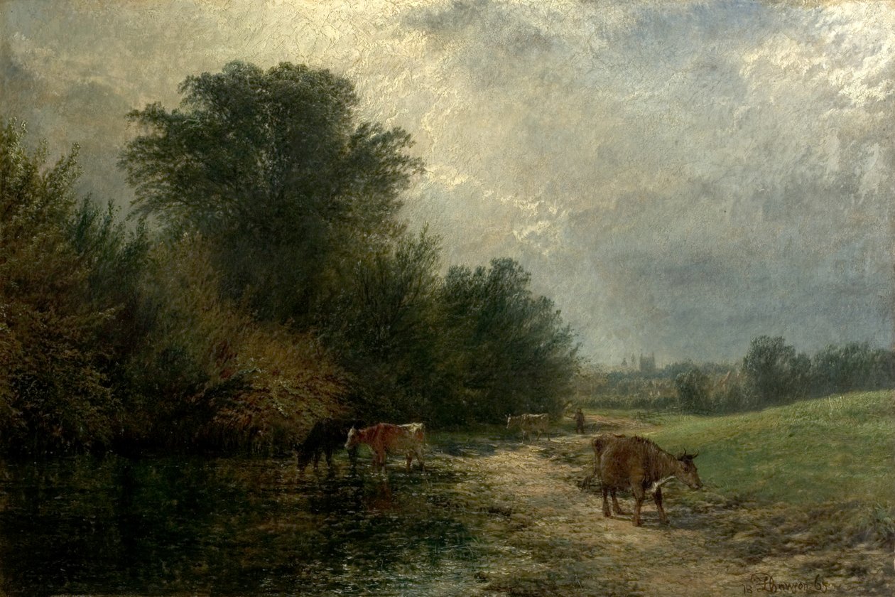 Solsken och regnskurar, 1865 av Henry Dawson