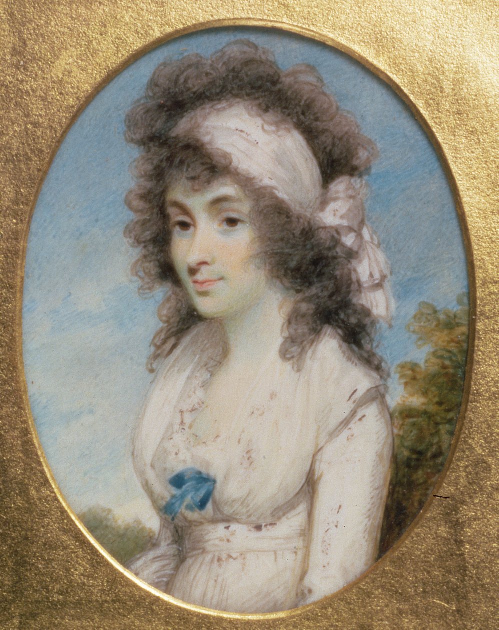 Porträttminiatyr av Lydia eller Elizabeth Hunt, c.1795 av Henry Edridge