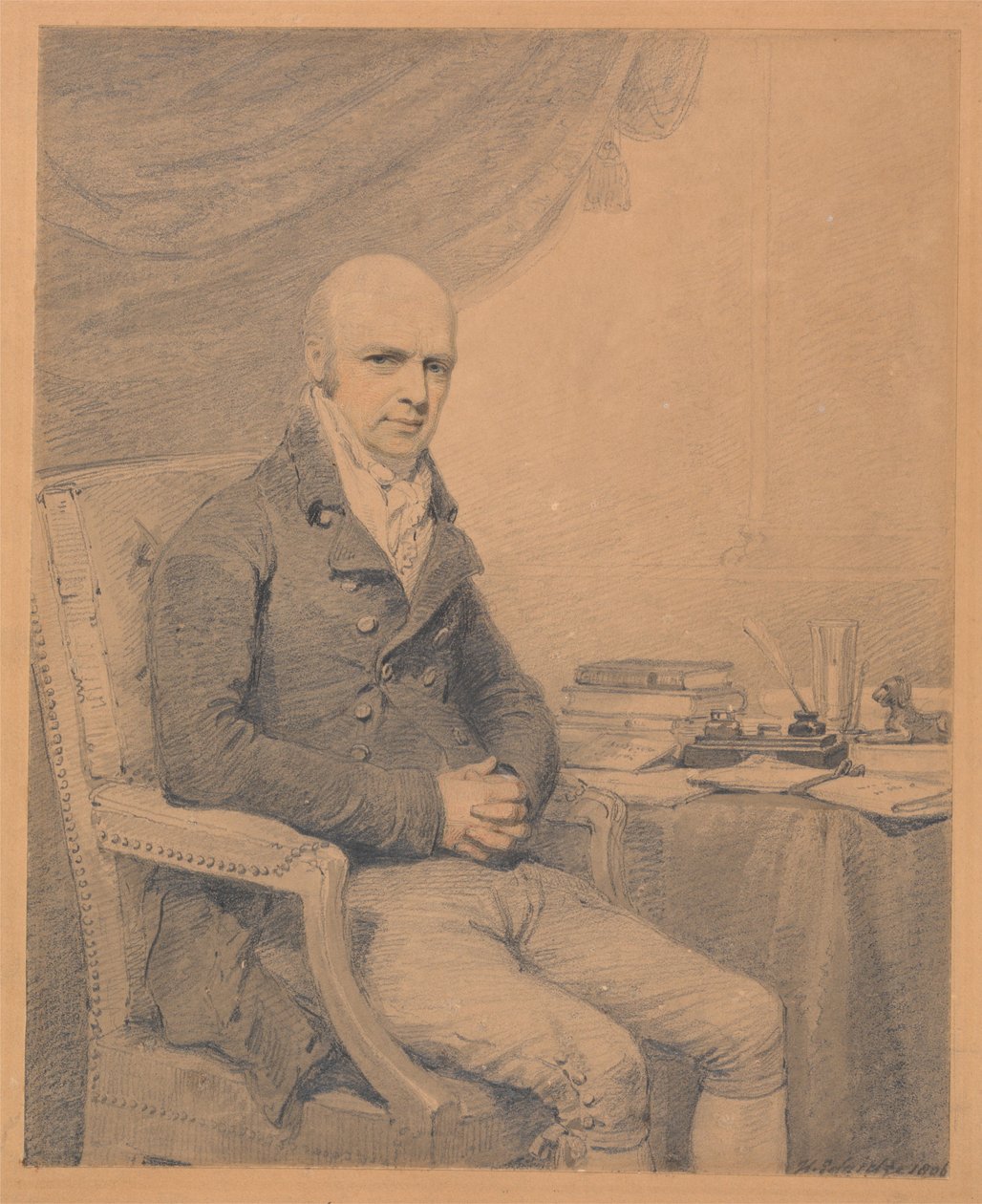 Porträtt av Thomas Estcourt Esq. från Estcourt av Henry Edridge