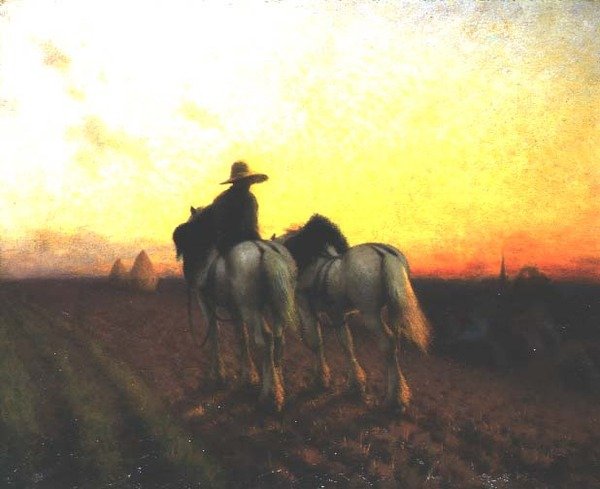 Återvänder vid solnedgången av Henry Edward Detmold