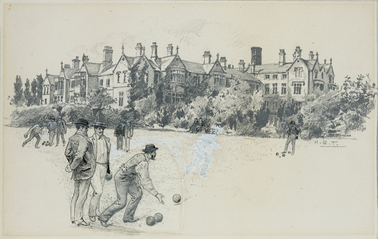 Cheadle Asylum från Bowling Green av Henry Edward Tidmarsh